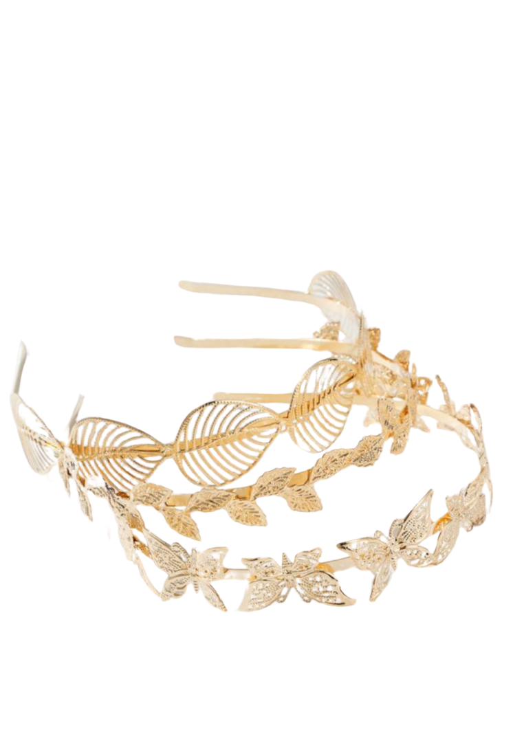 3pcs/set Fashionable Maple Leaf Butterfly Shaped Hair Clips