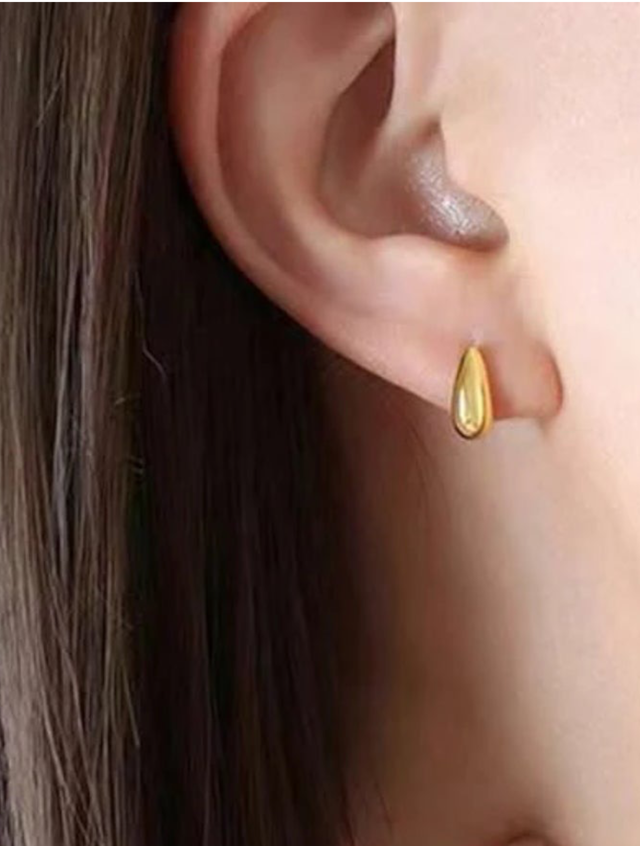 Stainless Steel Water Drop Stud Earrings