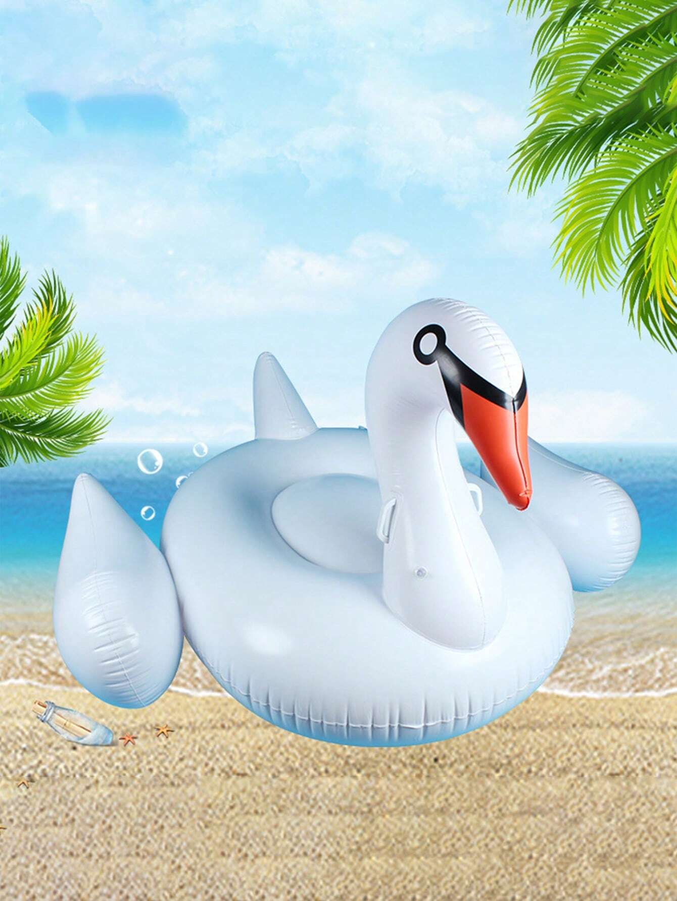 Swan Design Inflatable Swimming Pool Float