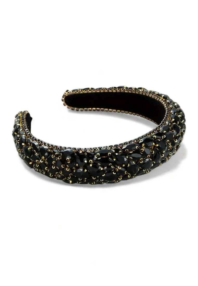 Black Crystal Rhinestone Headband