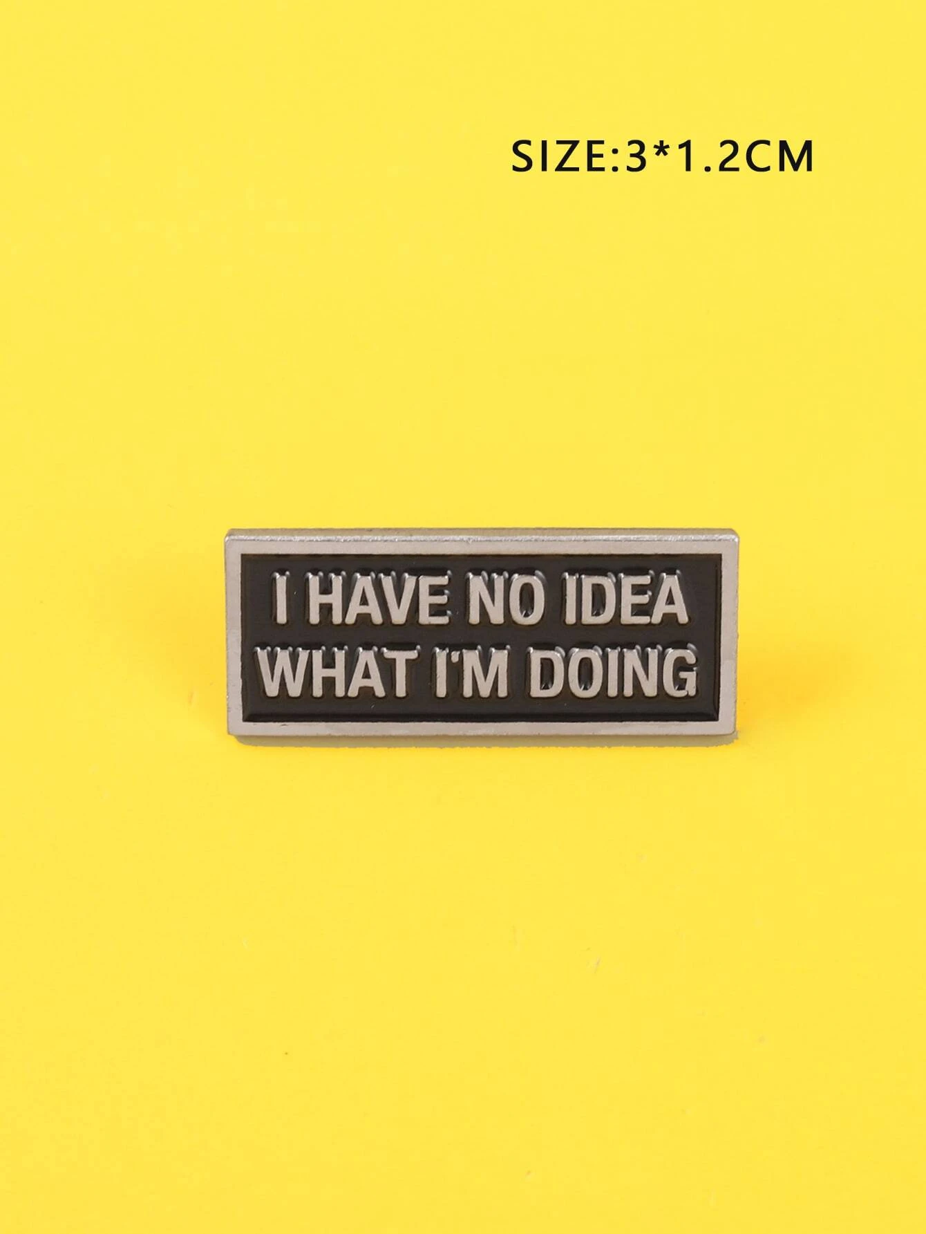 Brooch featuring a captivating slogan graphic, allowing you to convey a message or sentiment in a stylish and eye-catching accessory.