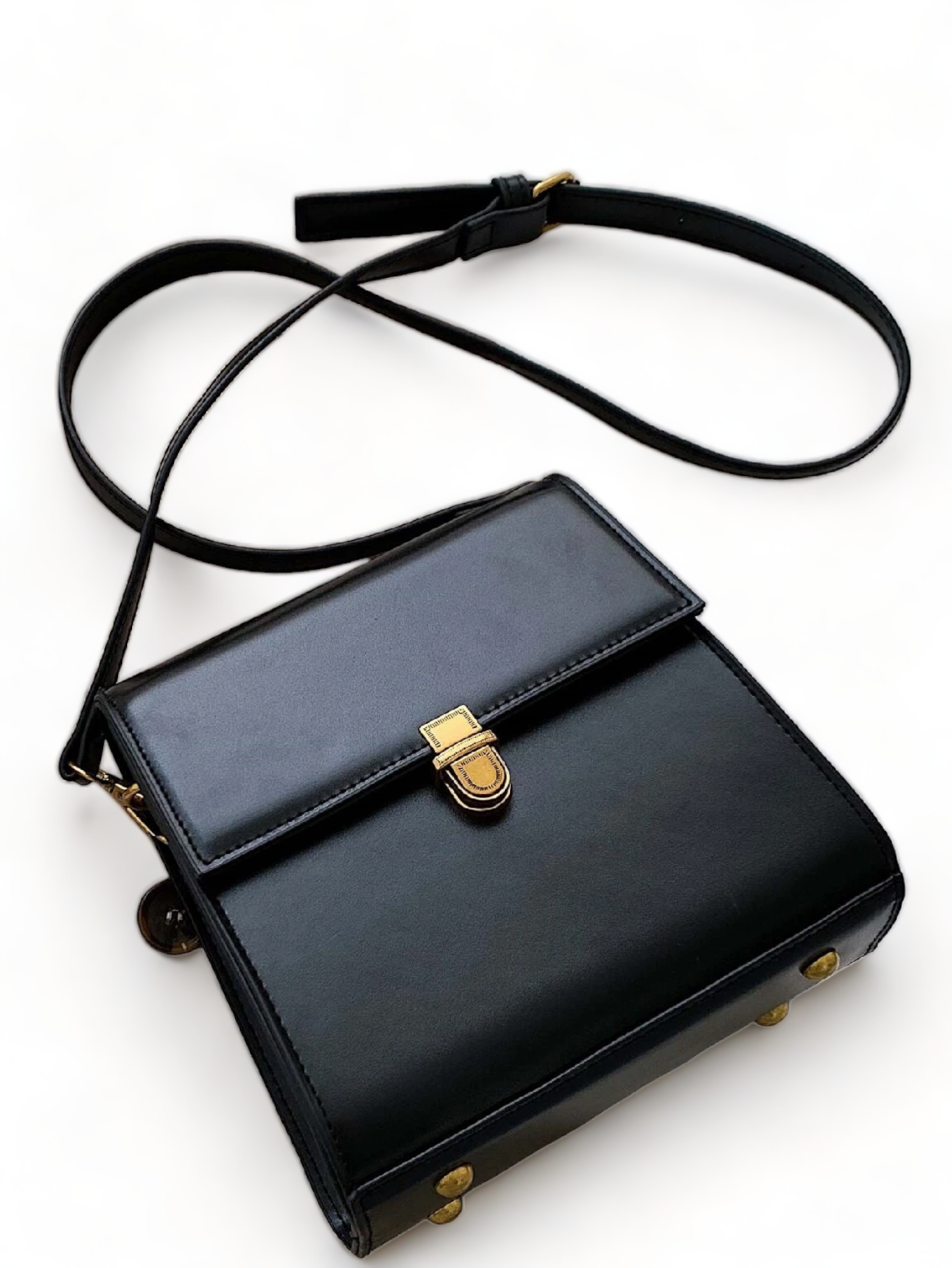 Mini Minimalist Snap Button Detail Flap Square Bag