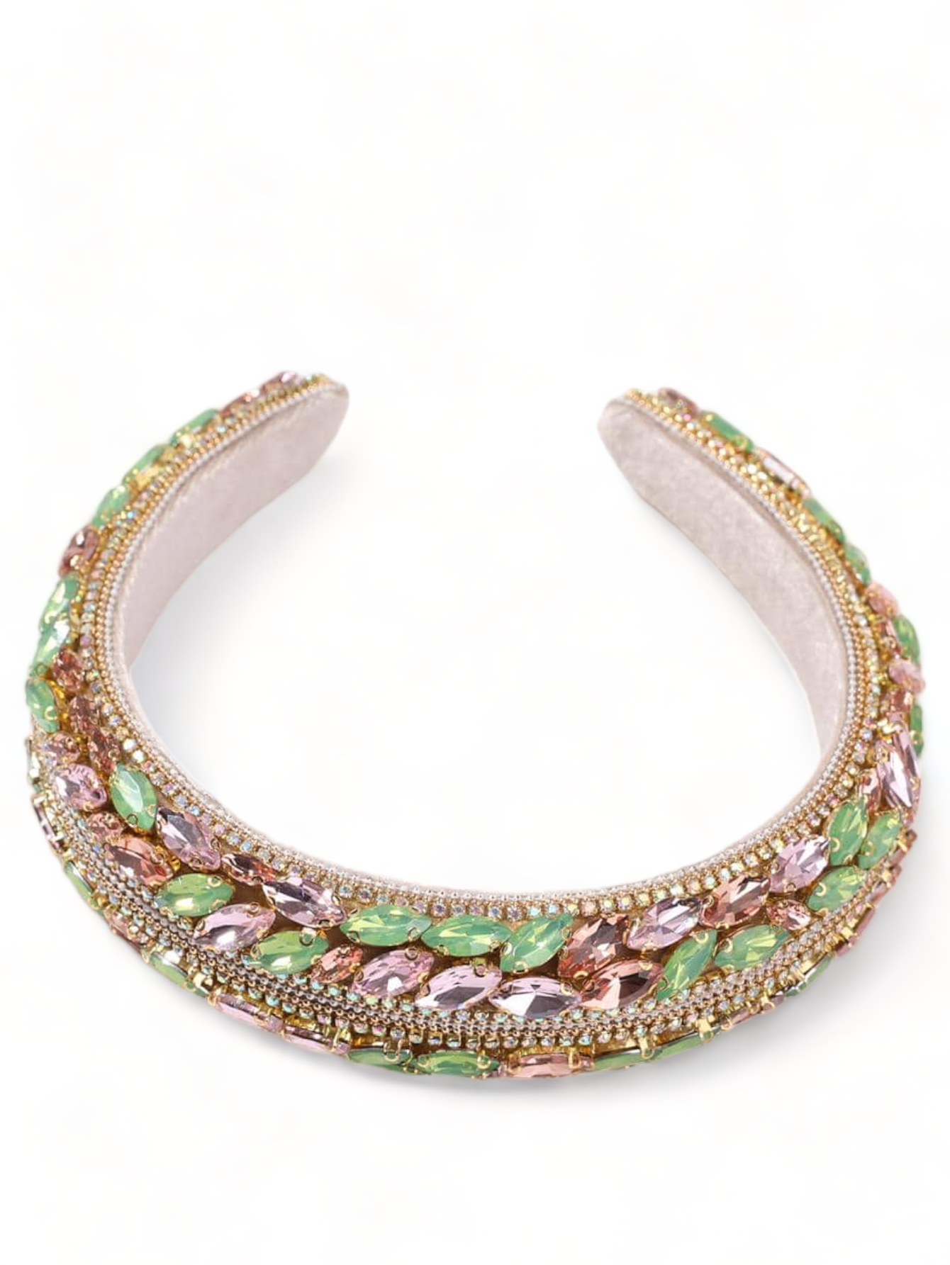 Rhinestone Green Decor Glamorous Headband