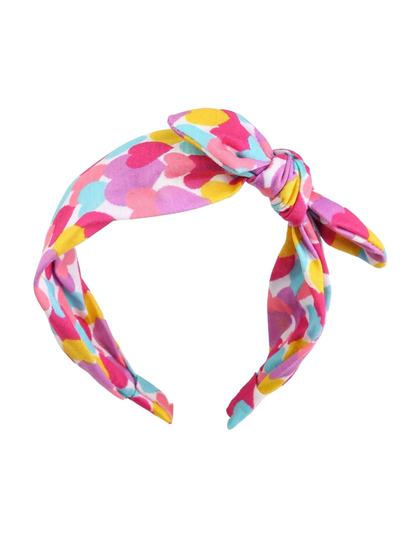 Toddler Girls Heart Print Bow Decor Headband