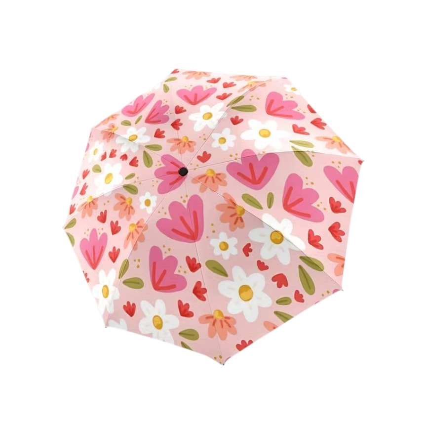 Pink Floral Umbrella