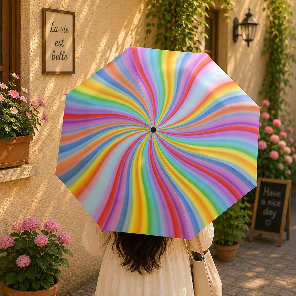 Rainbow Whirl Umbrella