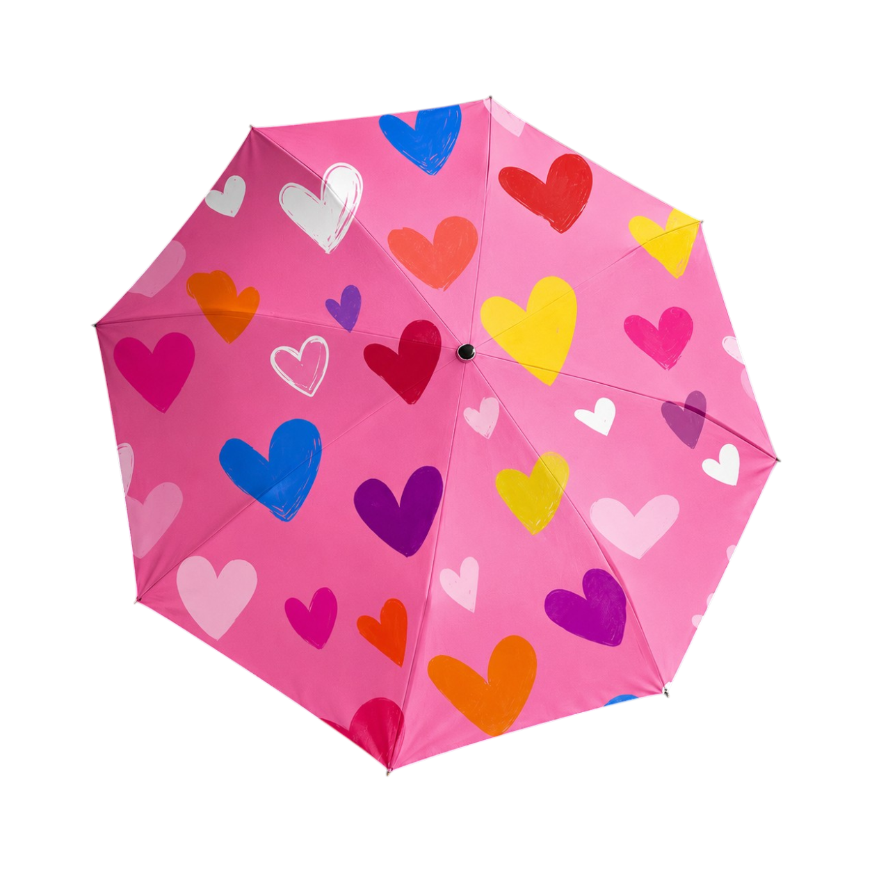 Pink Heart Style Umbrella