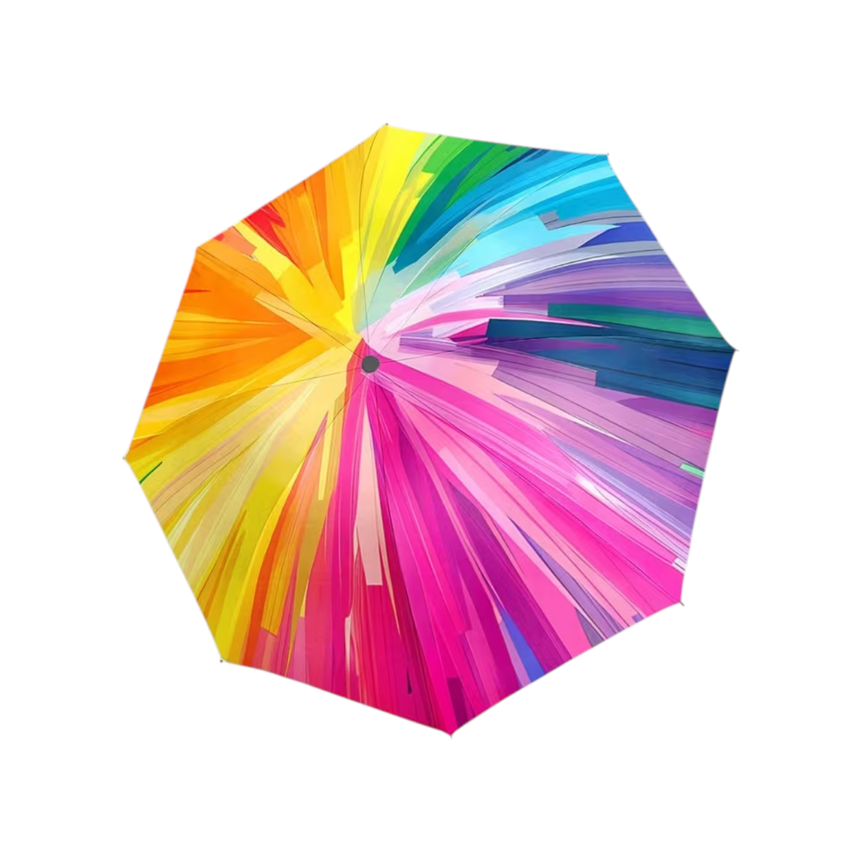 Rainbow Colored Brushstrokes Umbrella