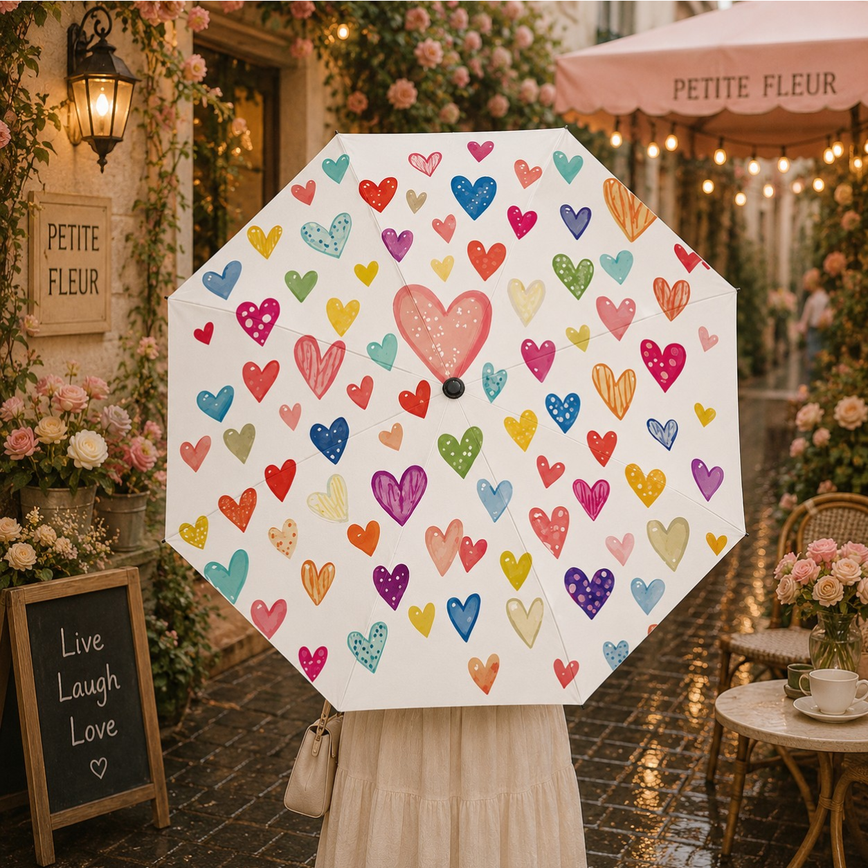 Heart Print Umbrella