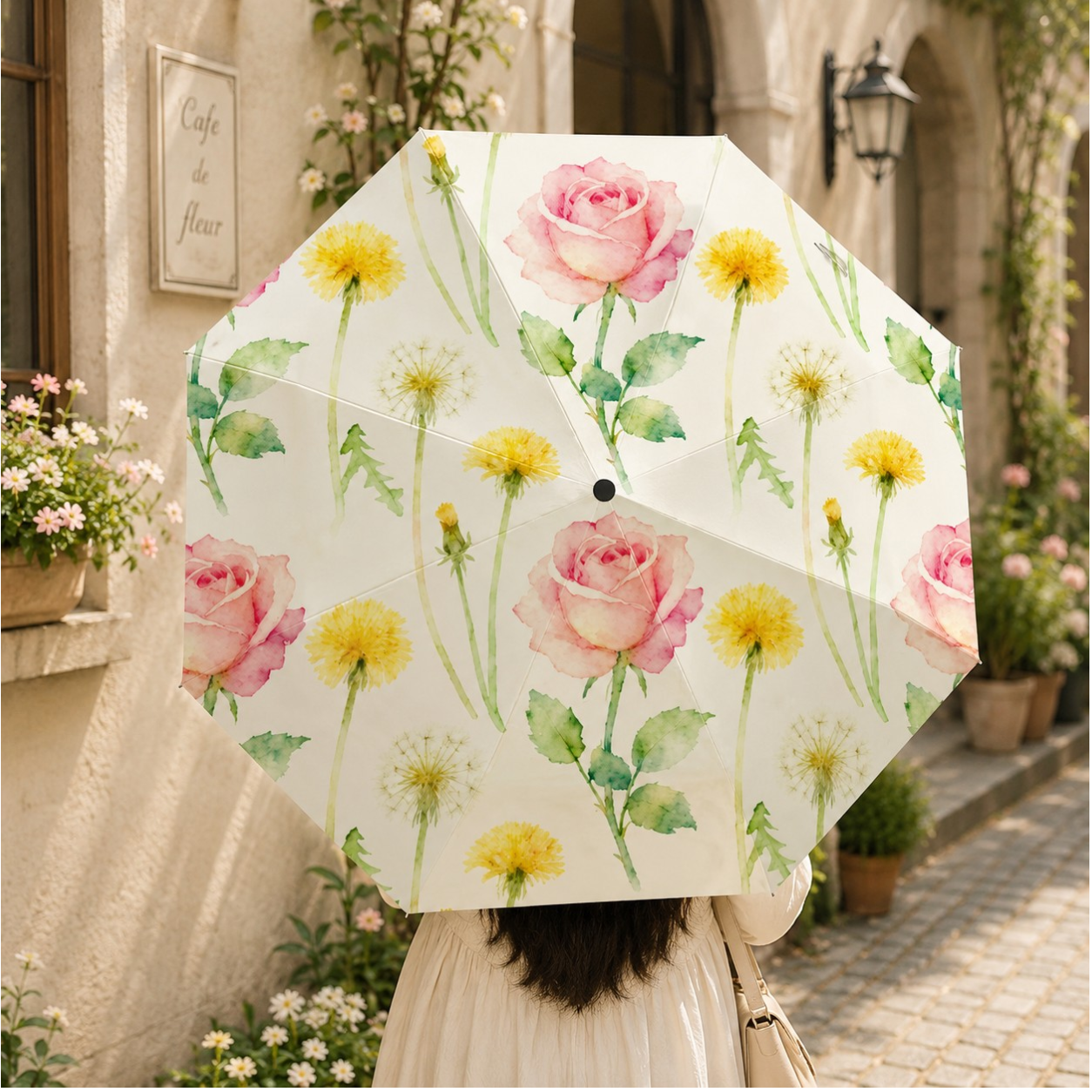 Rose and Dandelion Umbrella