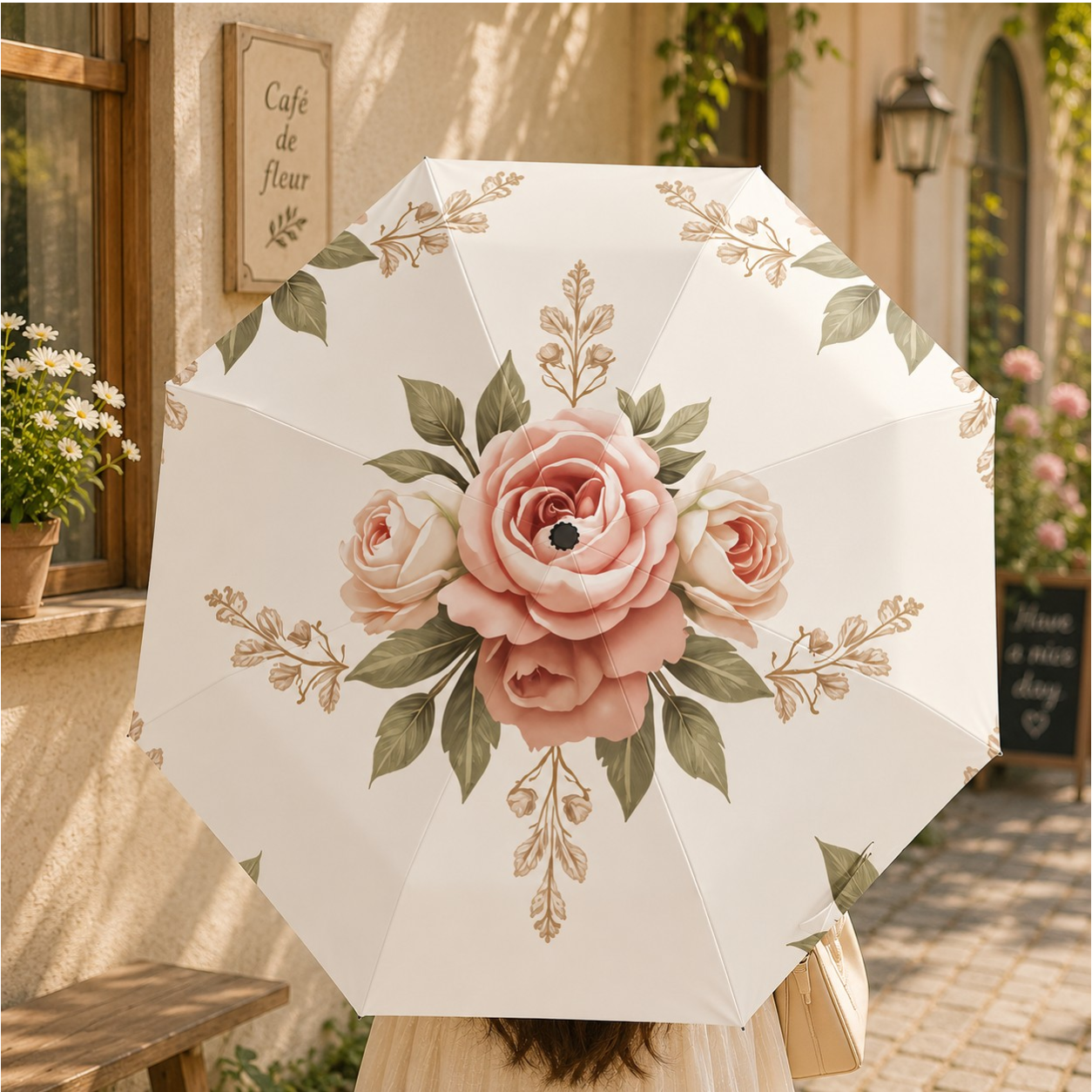 Pink Rose Umbrella