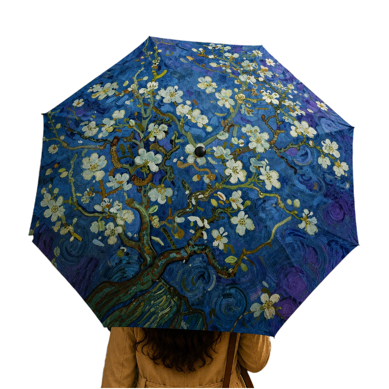 Blue Floral Tree Umbrella