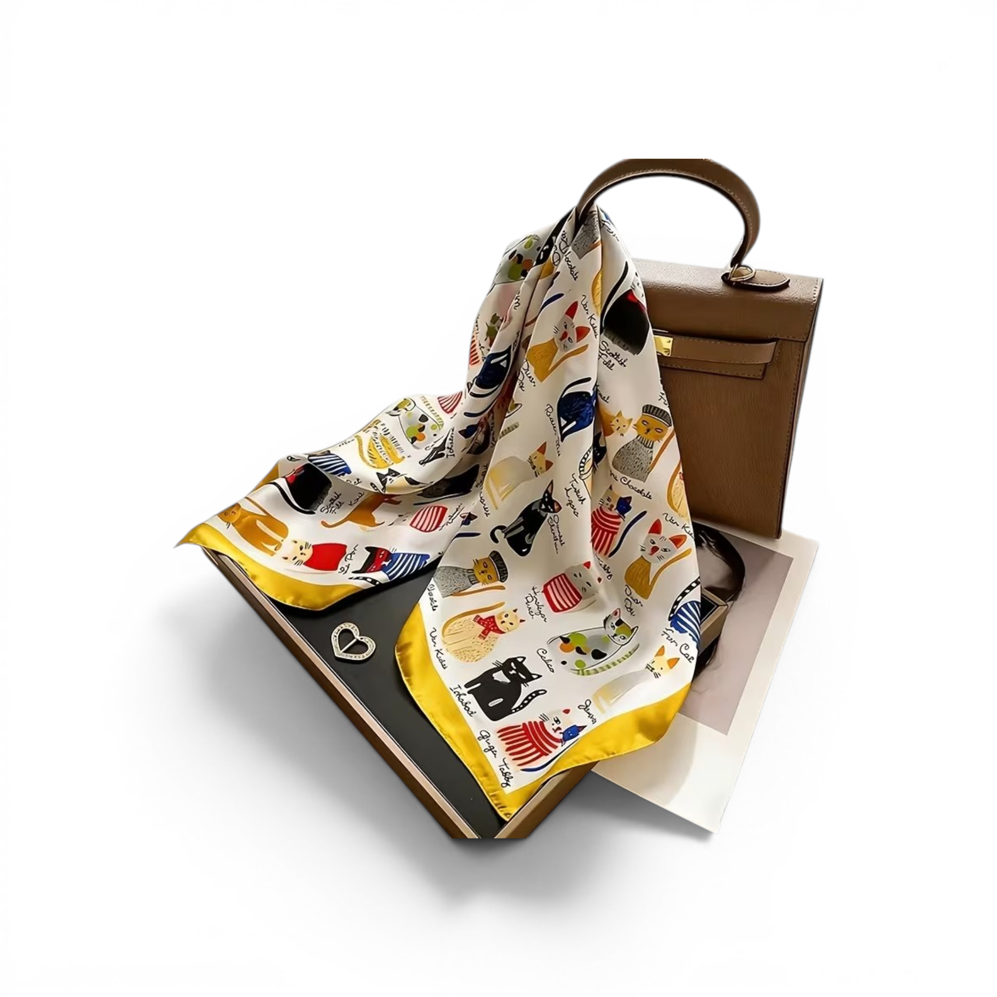 Cat-Patterned Scarf