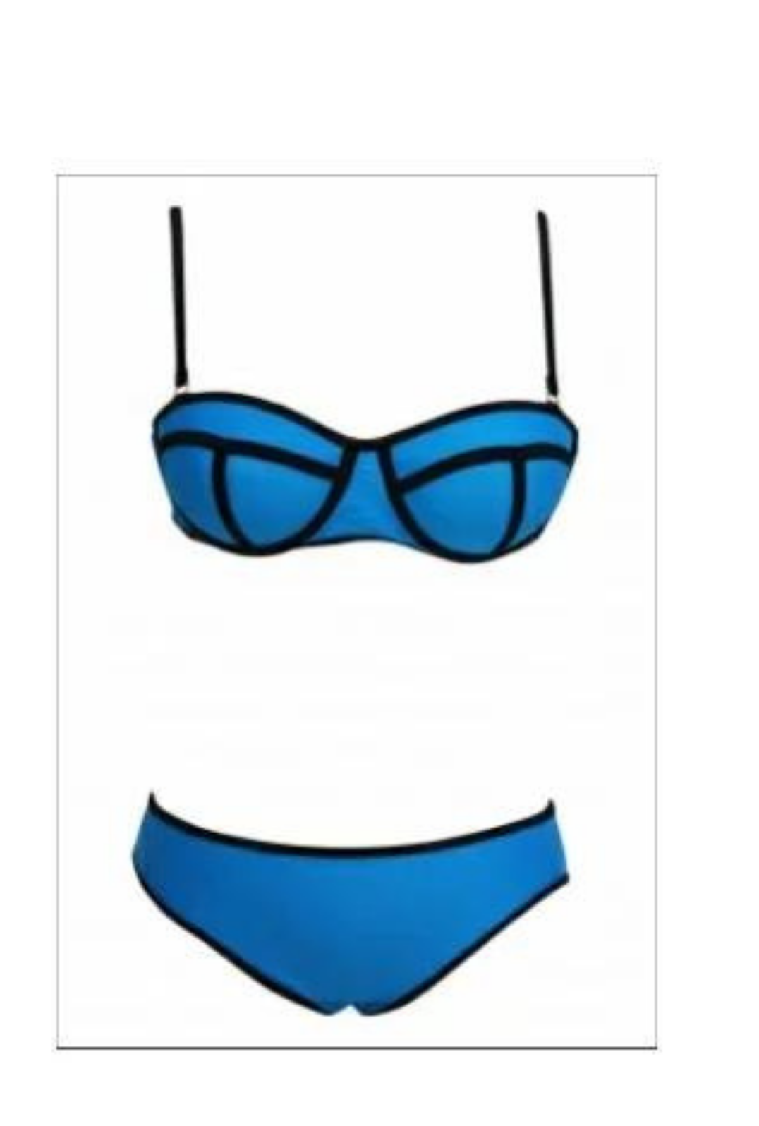 Blue 2pcs Bikini