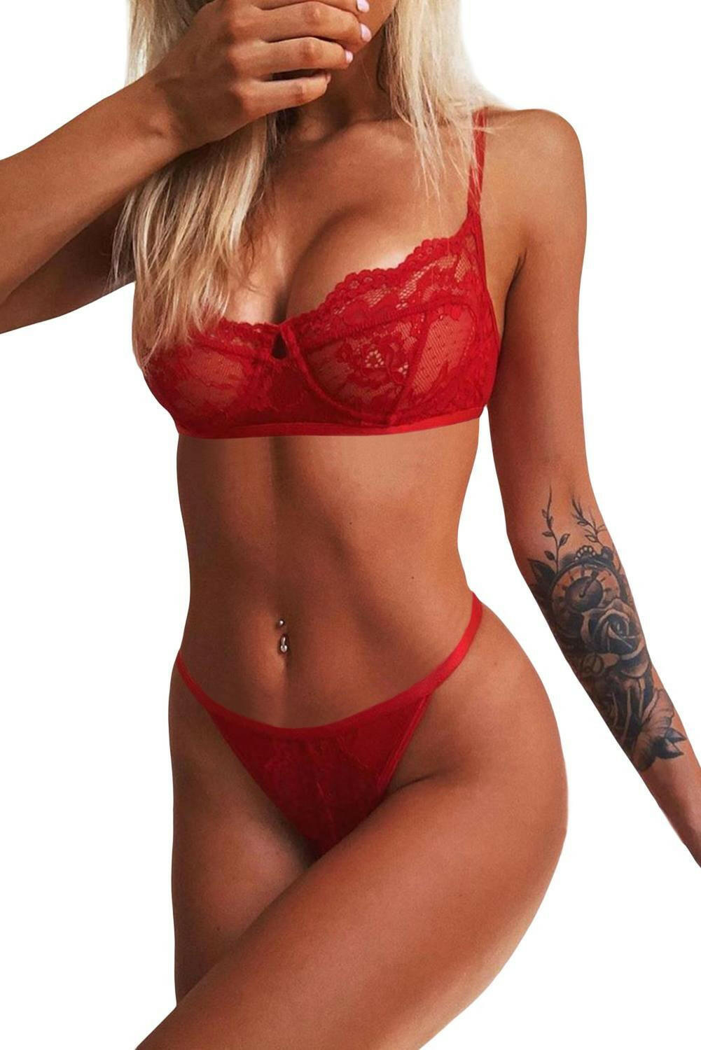 Red Blossom Balcony&Thong