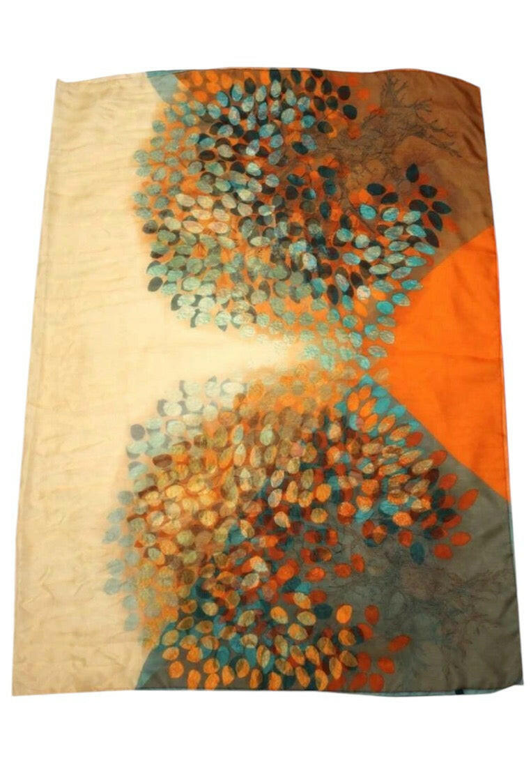 Leaf Pattern Bandana Scarf