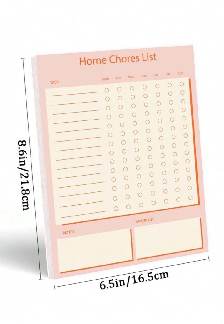 Home Chores List-Daily And Weekly Cleaning Schedule Checklist Planner And Organizer,