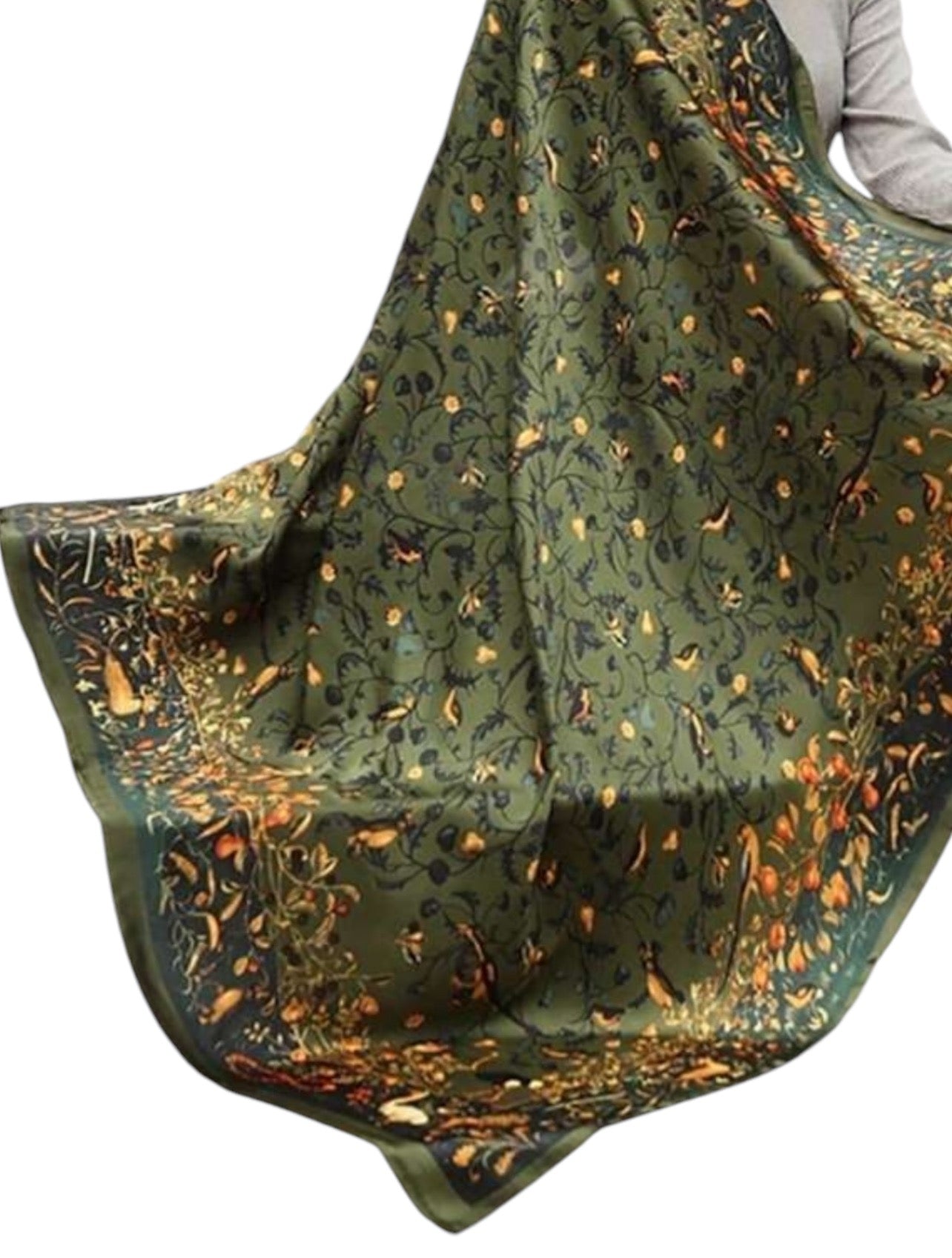 Classic Animal & Flower Art Print Scarf