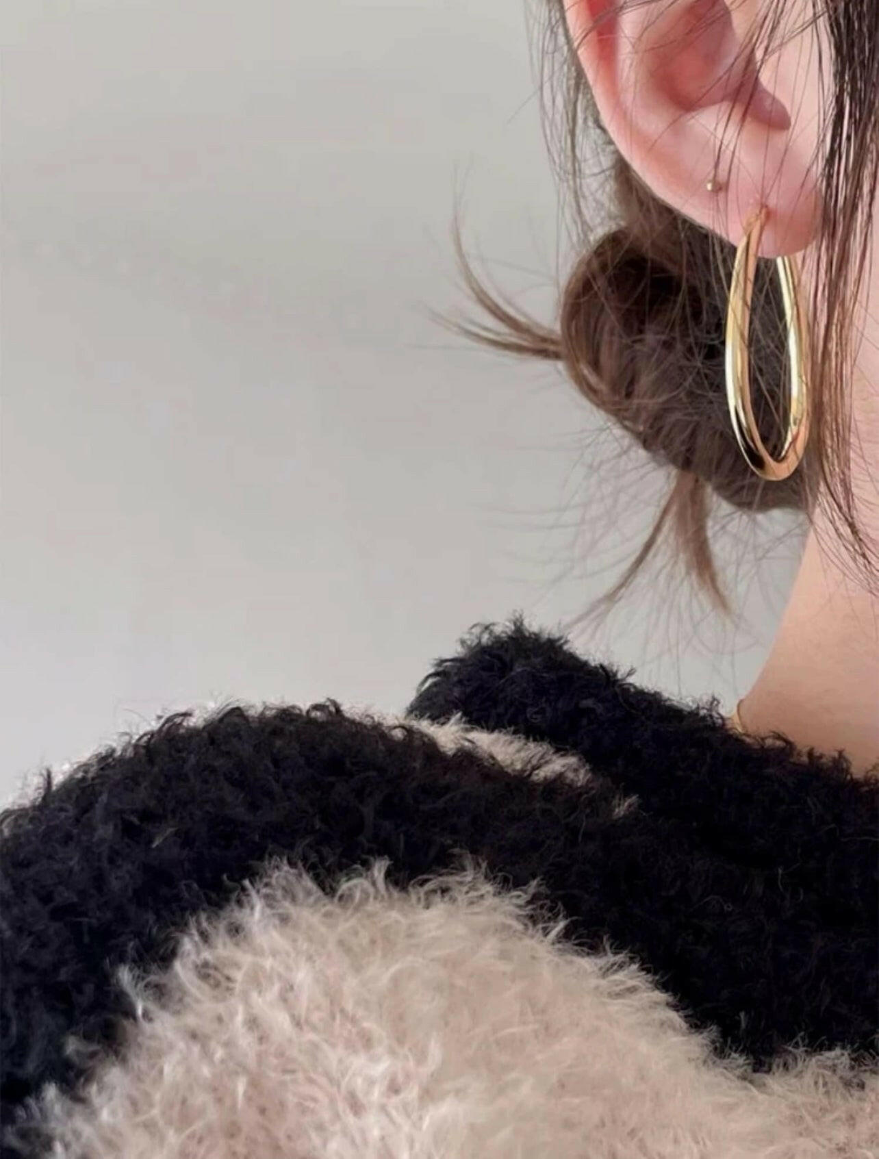 S925 Silver Hollow Out Teardrop Earrings