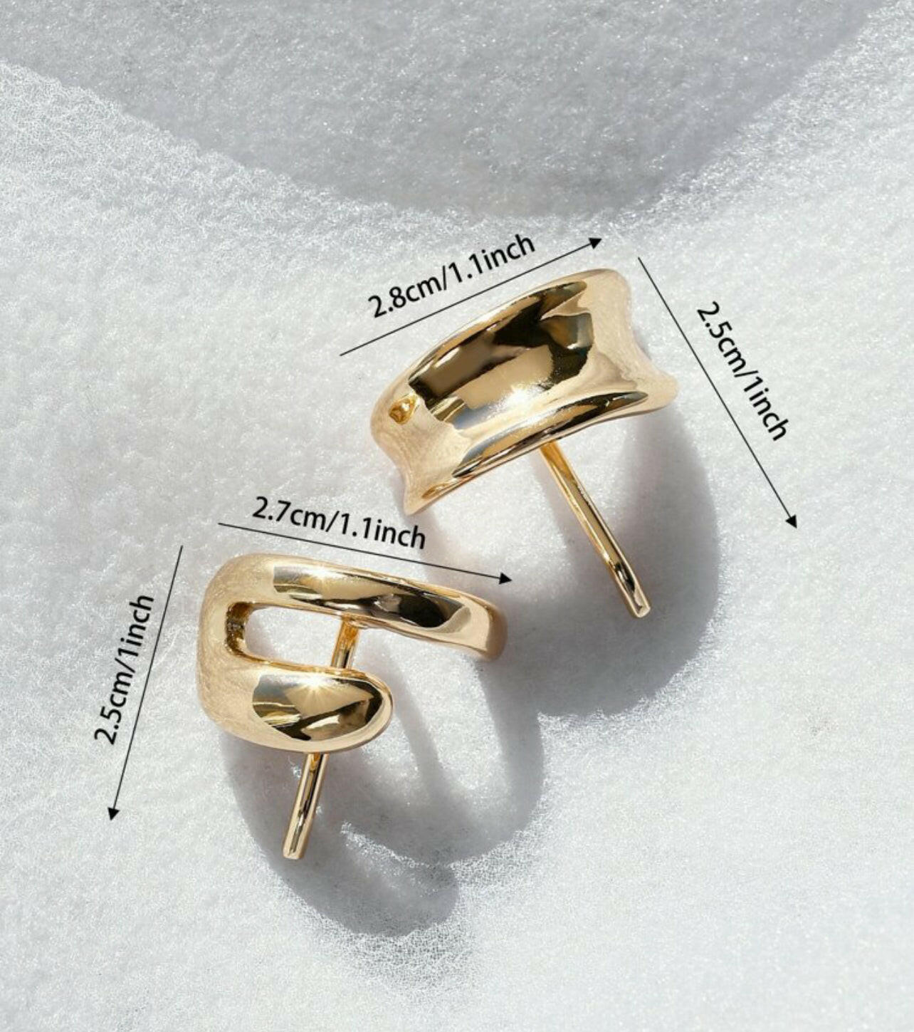 2pcs/Set Gold-Tone Metal Pin