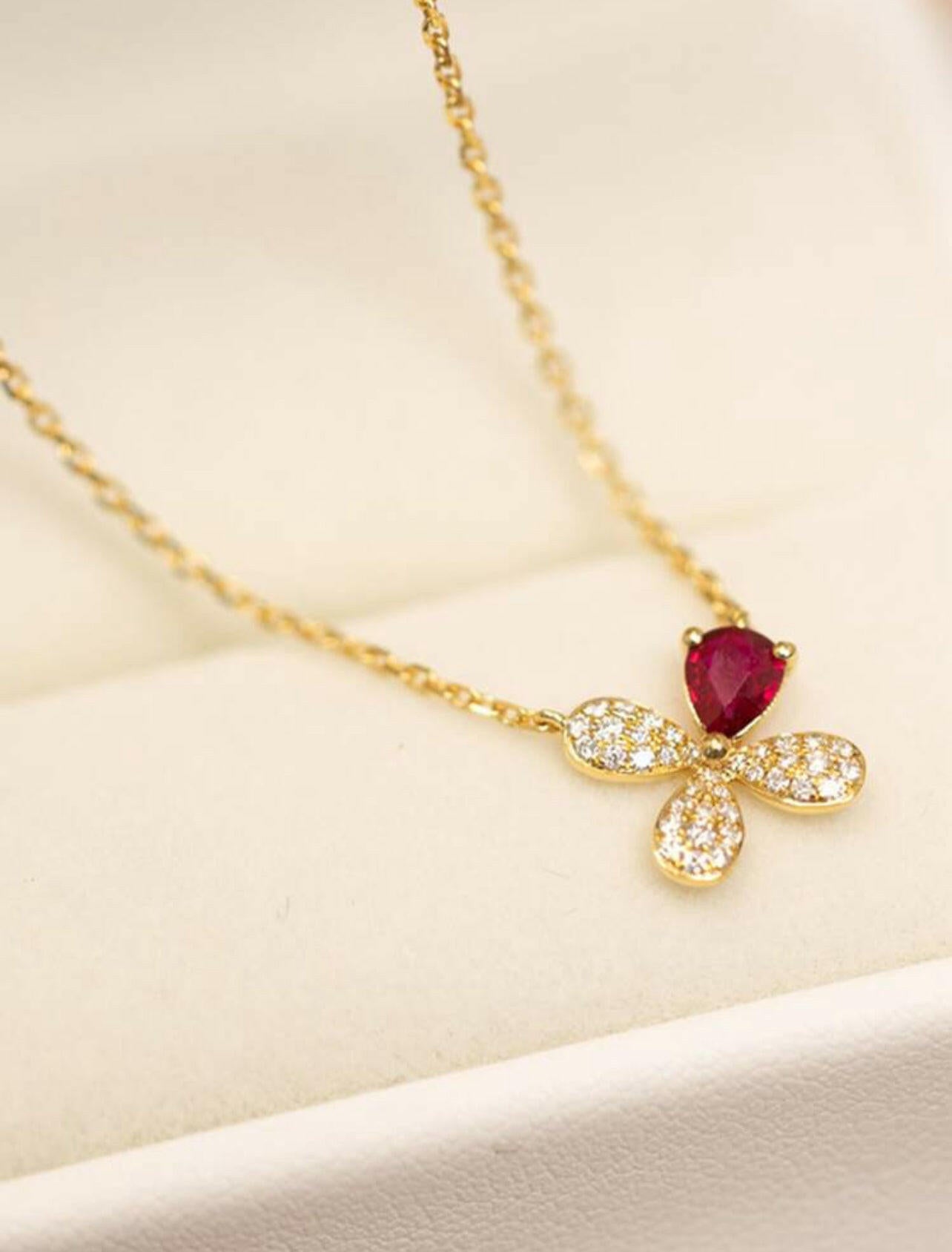 925 Sterling Silver four-leaf clover clavicle chain necklace