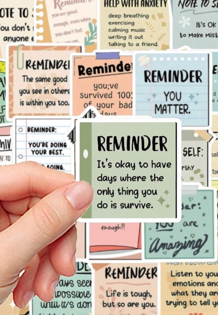 50pcs Cartoon Doodle Reminder Note Stickers