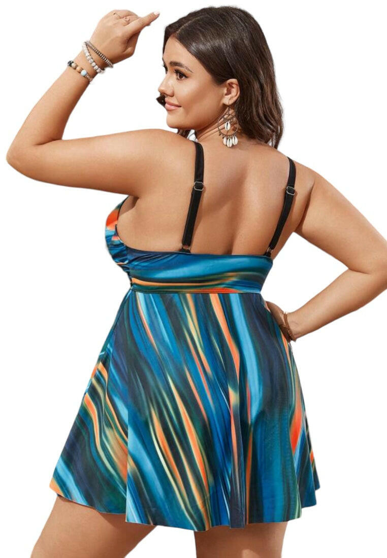 Plus Size Tie Dye  Swimwear
