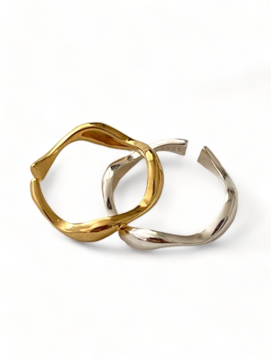 1pc 925 Sterling Silver Simple Curve Ring