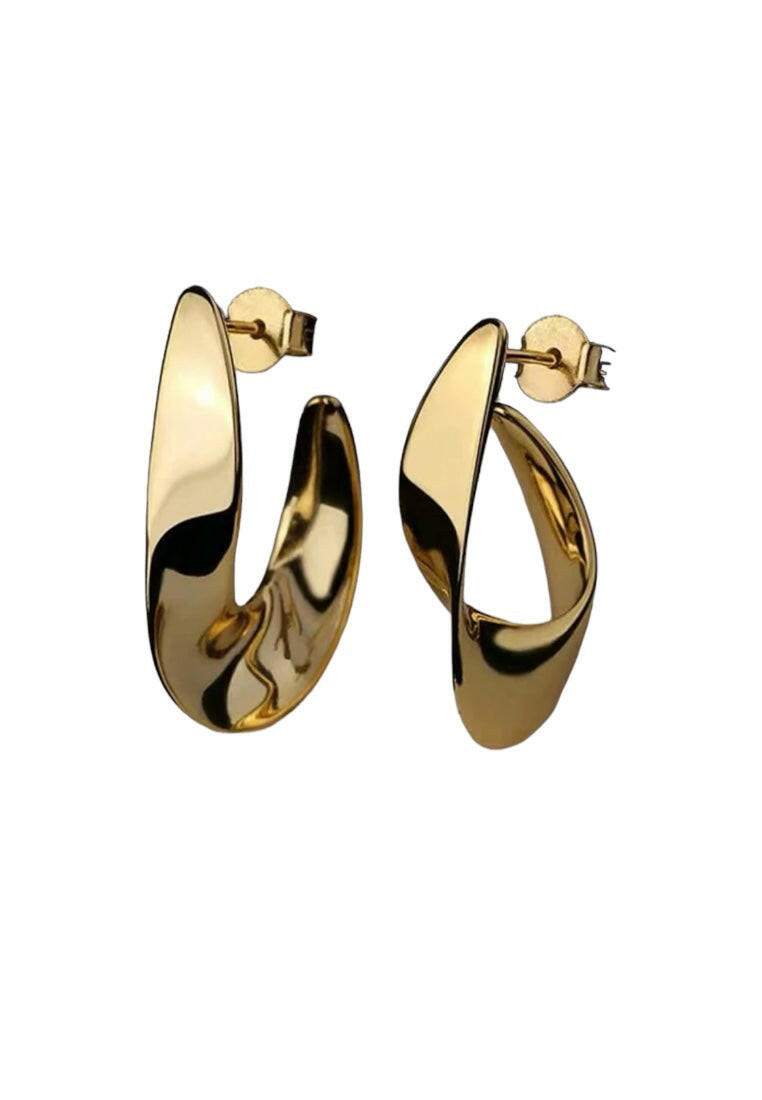 18K Gold Plating Twisted Stainless Steel