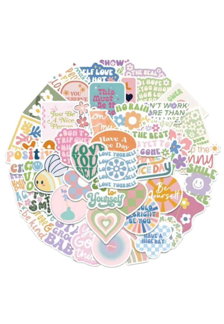 50pcs Preppy Inspirational Stickers