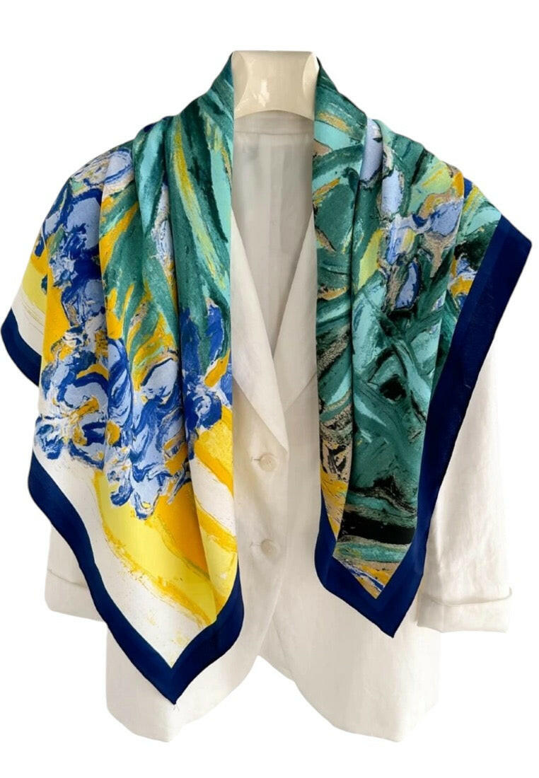 Floral Pattern Bandana Scarf