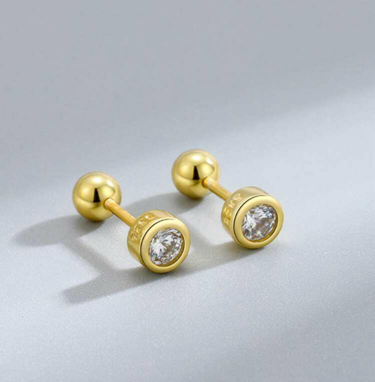 925 Silver Screw-Back Earrings