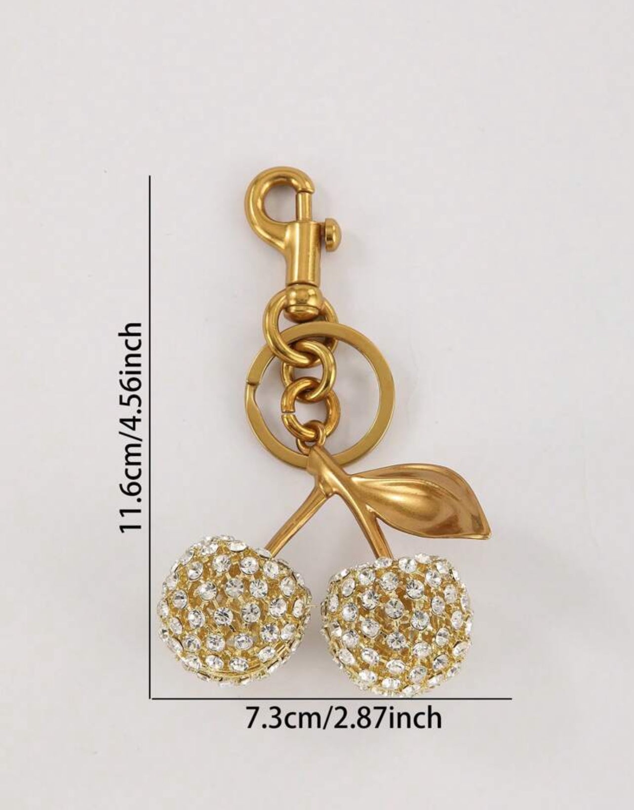 Sparkling Cherry Shape Keychain