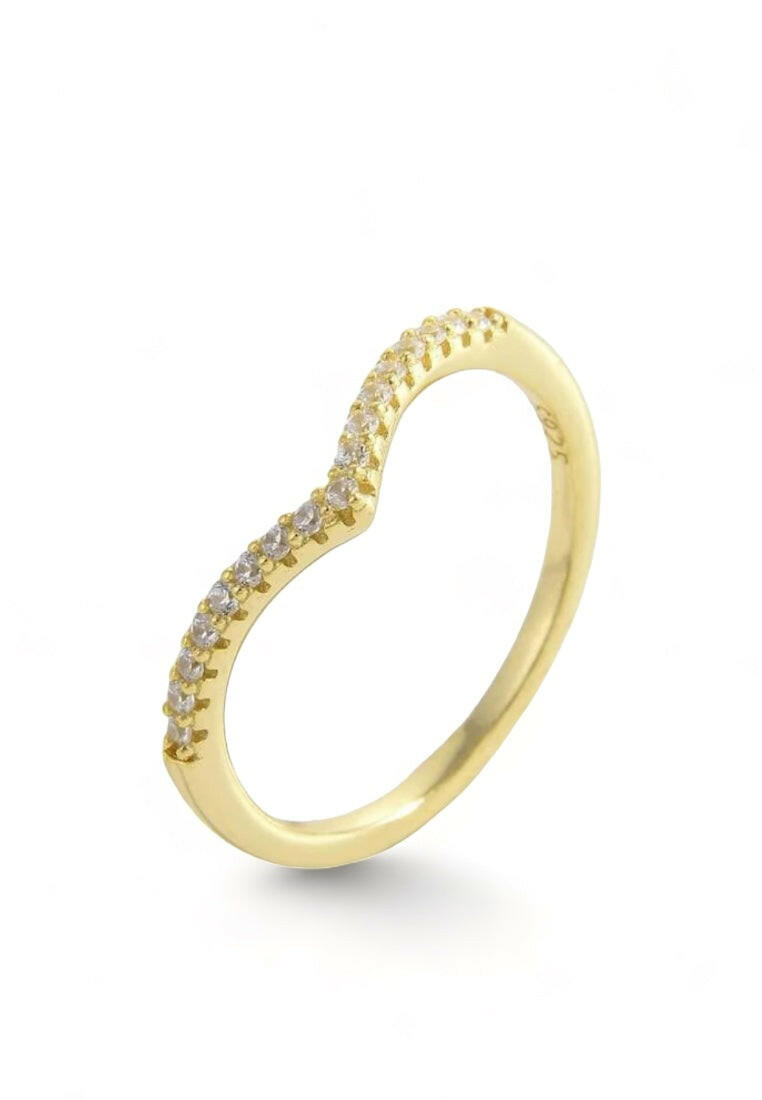 Cubic Zirconia Decor Silver Ring