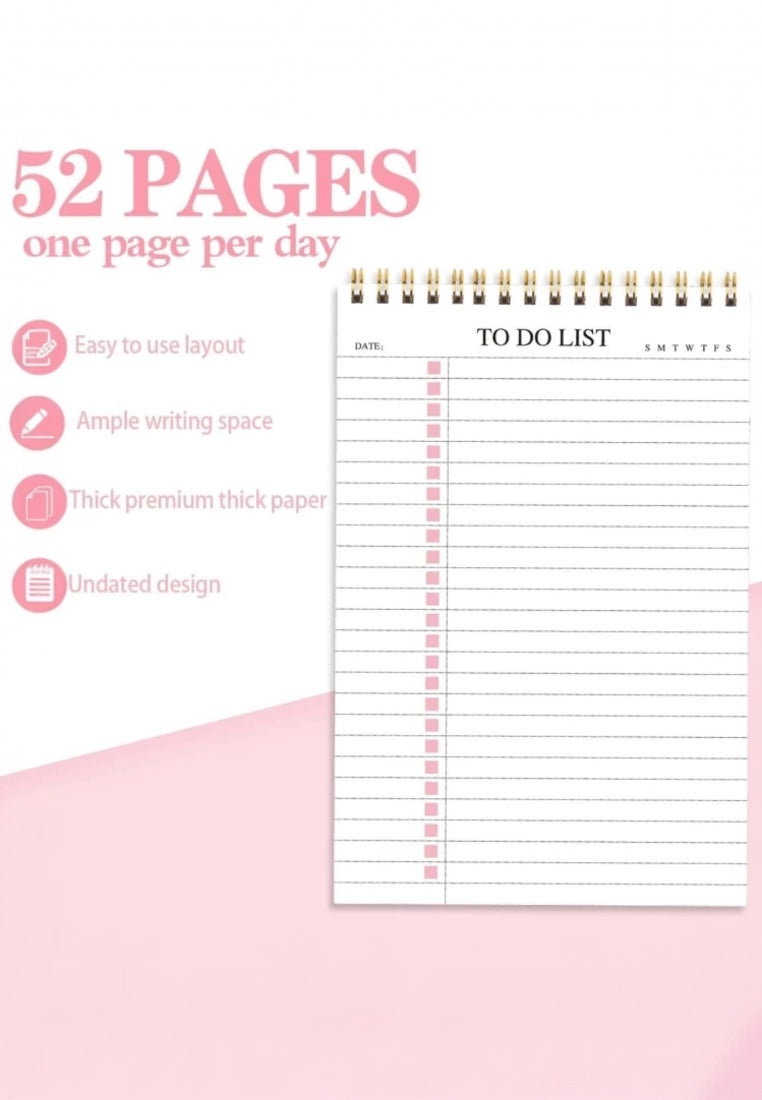 Pink To-Do List Notepad