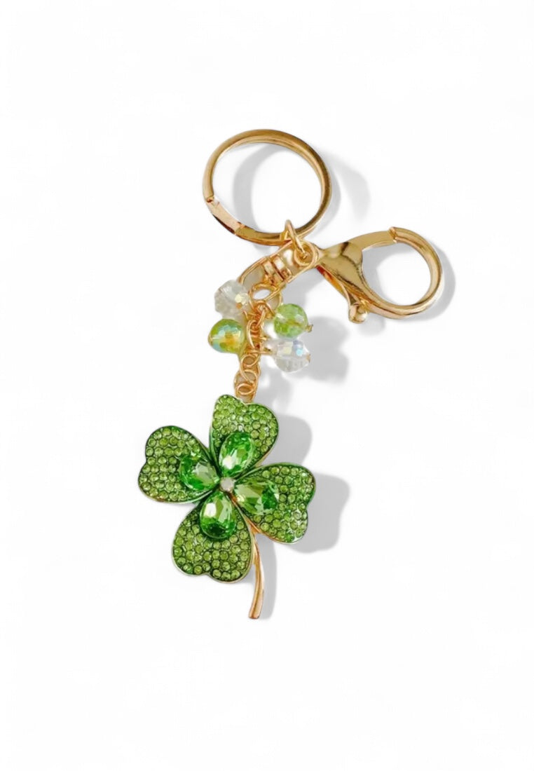 Green Four-Leaf Clover Keychain