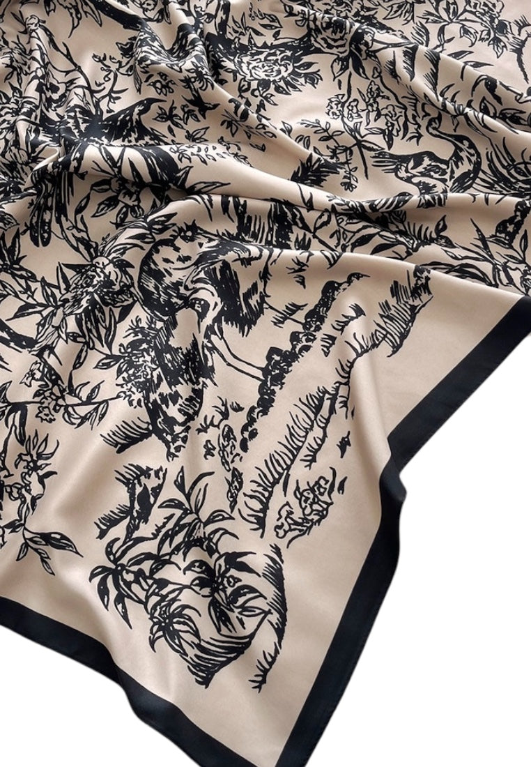 Floral Print Bandana Scarf