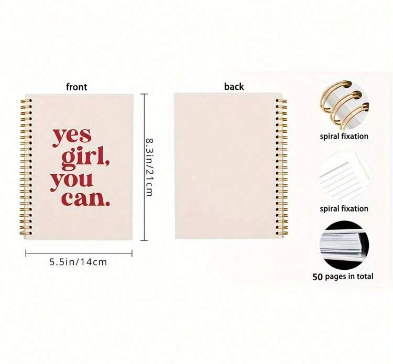 'Yes Girl, You Can' Motivational Journal