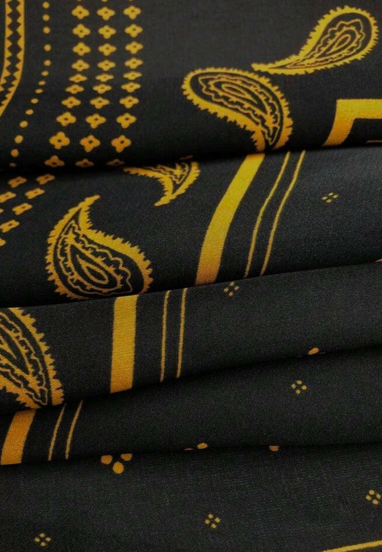 Blue Paisley Bohemian Vintage Printed Bandana Scarf