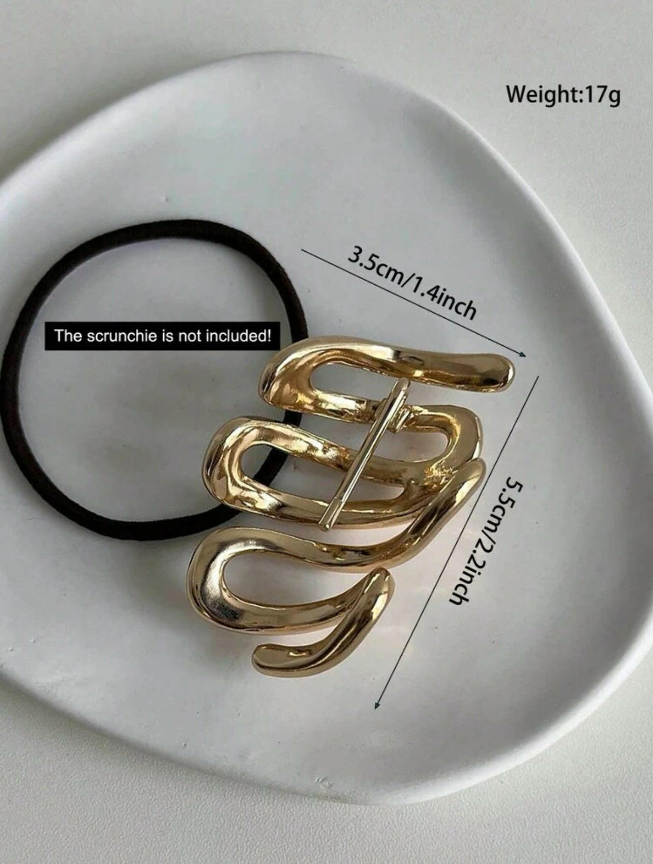 Gold-toned Snake Shaped Pin