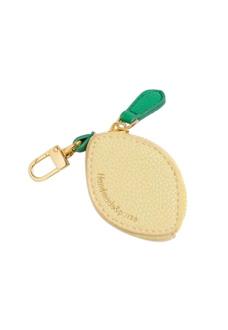 Yellow Lemon Fruit Charm Coin Purse Keychain