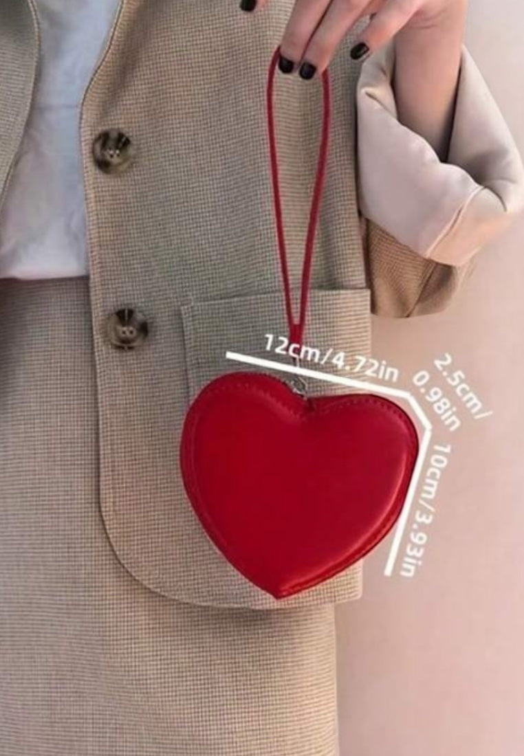 Heart-Shaped Red Wallet