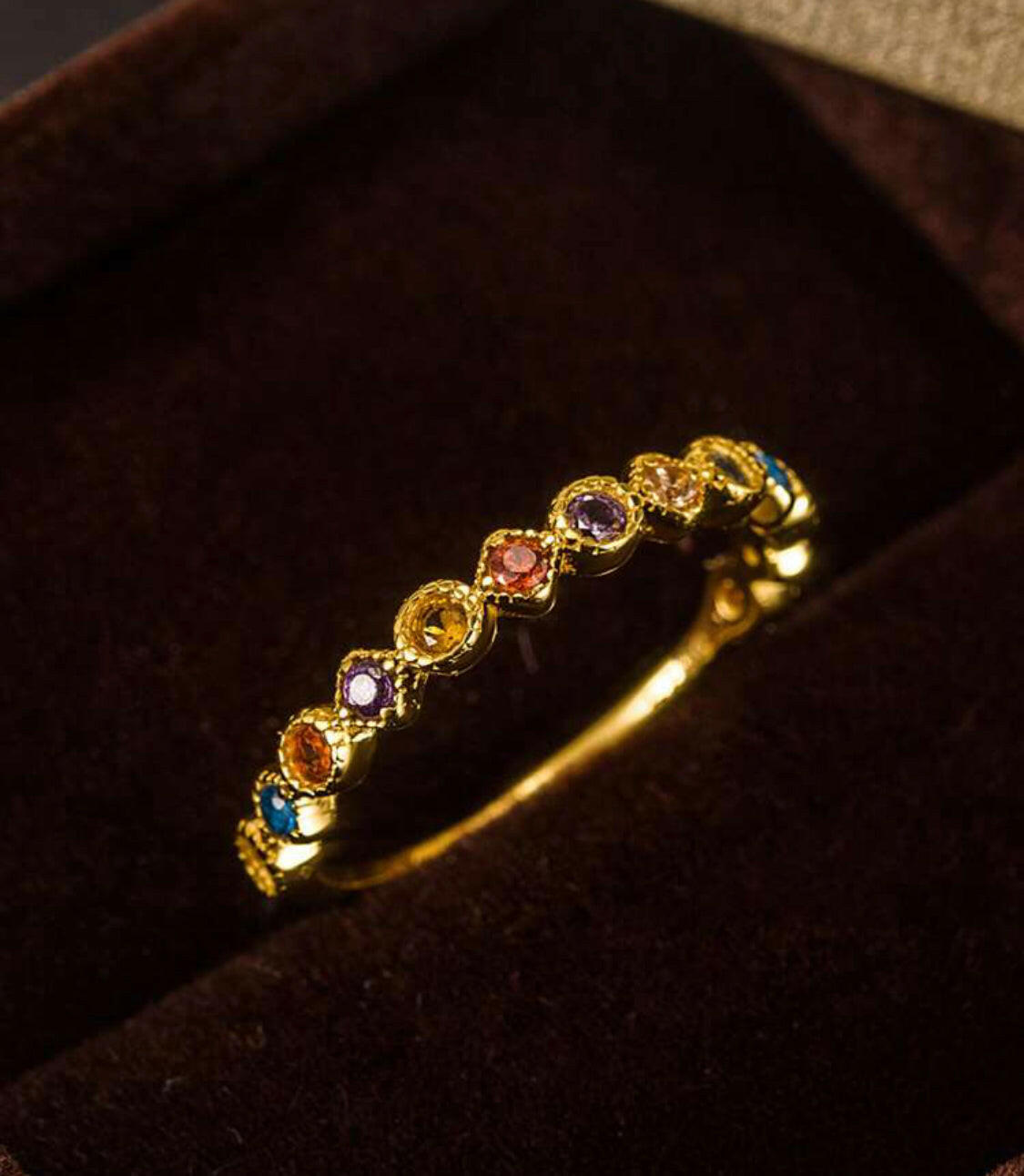 This stylish multicolor Cubic Zirconia Luxury Ring features dazzling color and impeccable craftsmanship. The luxurious design is sure to turn heads, and the durable cubic zirconia ensures this ring will last for years to come.