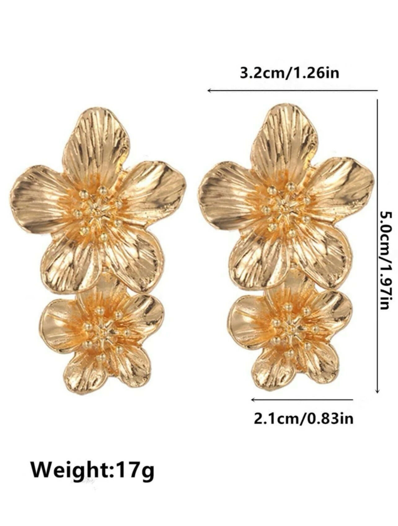 These elegant Flower Drop Earrings are the perfect accessory for any outfit. Made with high-quality materials, these earrings feature delicate and intricate flower designs that will add a touch of charm to your look. Elevate your style with these stunning earrings and make a statement wherever you go.