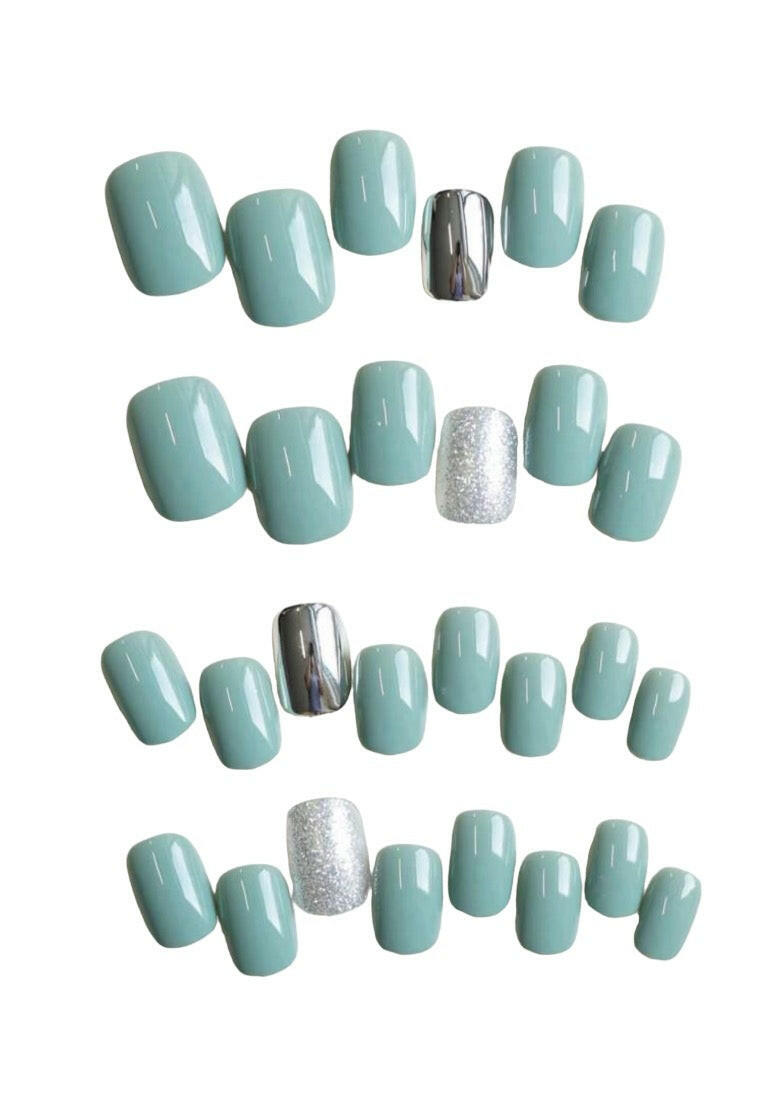 24pcs French Style False Nails