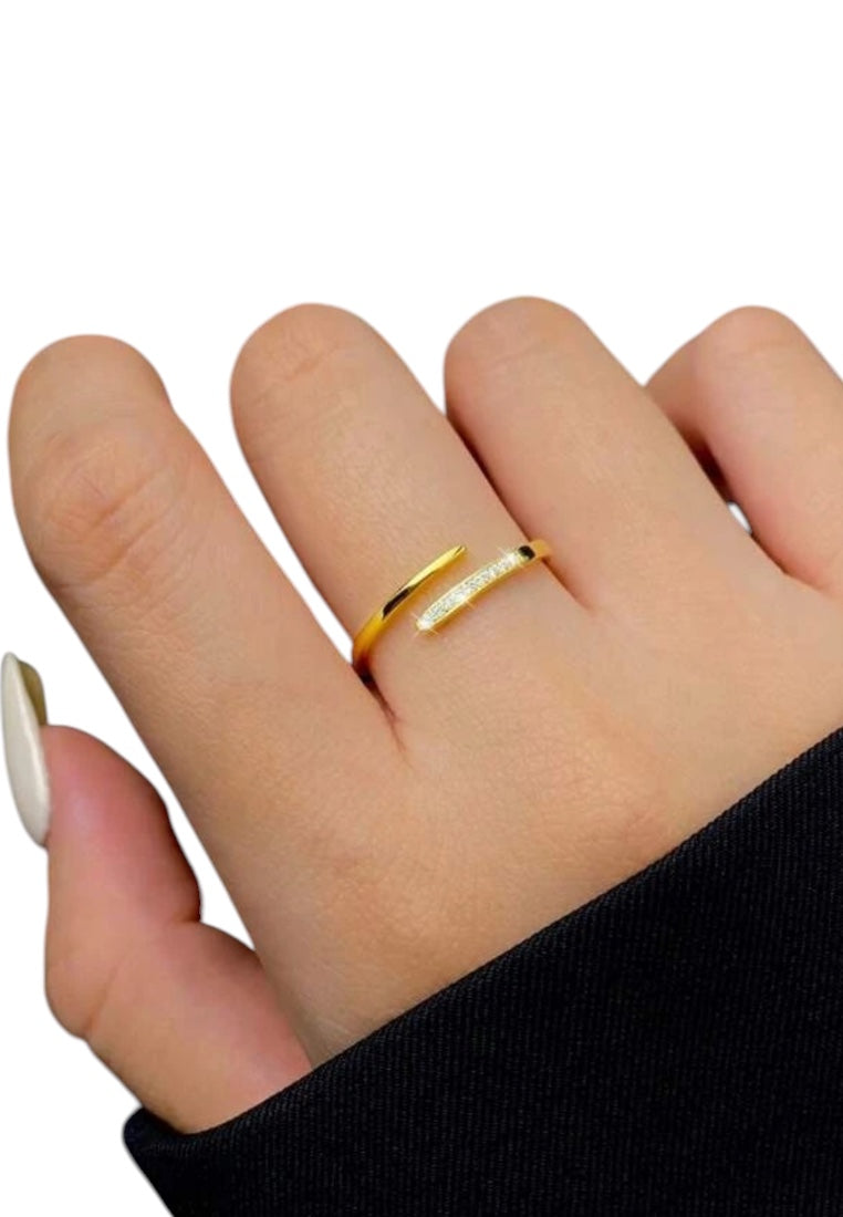 S925 Sterling Silver Minimalist Adjustable Ring