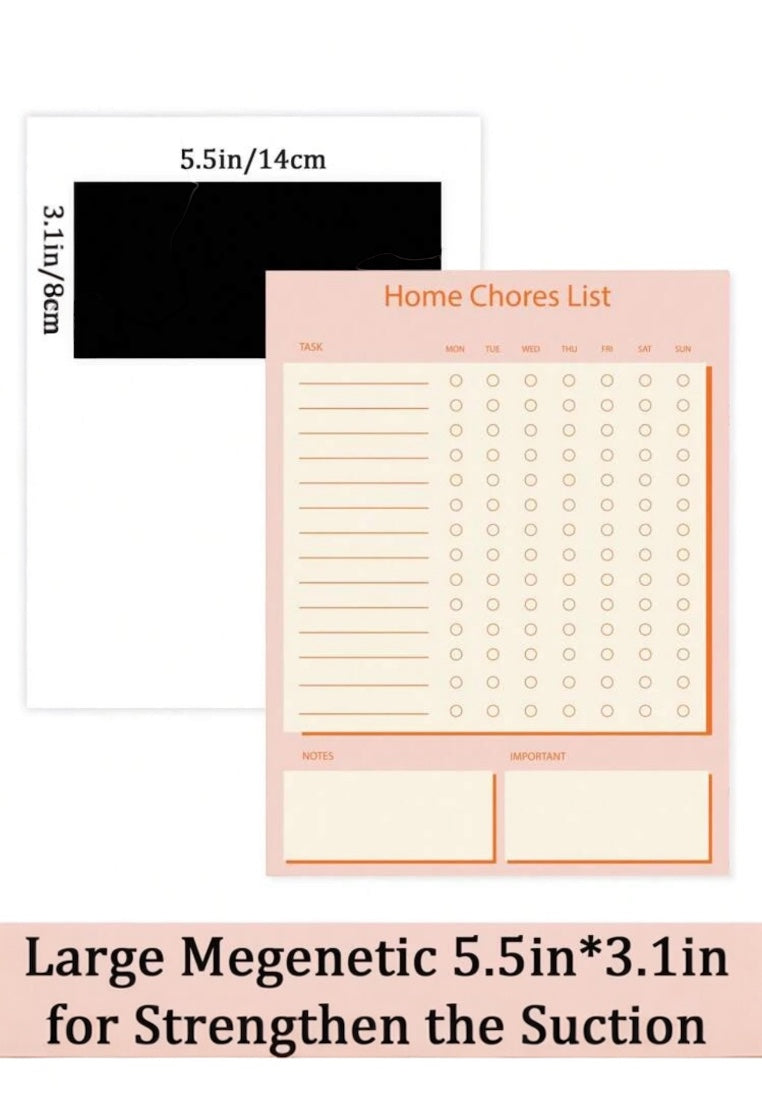 Home Chores List-Daily And Weekly Cleaning Schedule Checklist Planner And Organizer,