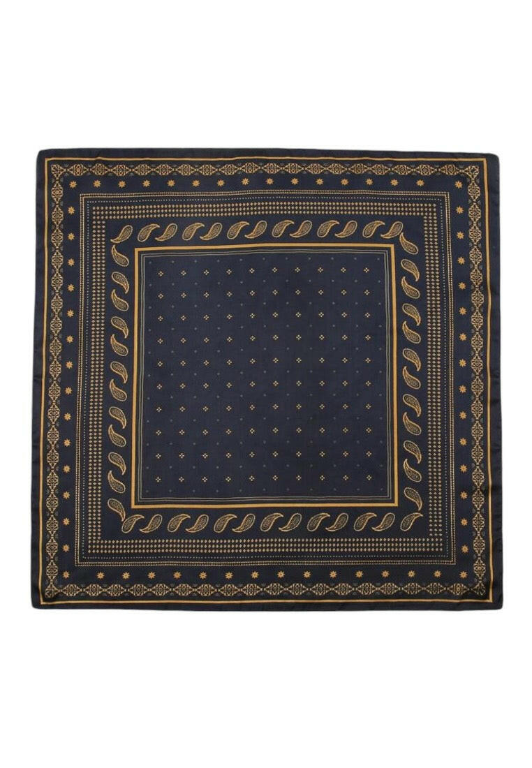 Blue Paisley Bohemian Vintage Printed Bandana Scarf