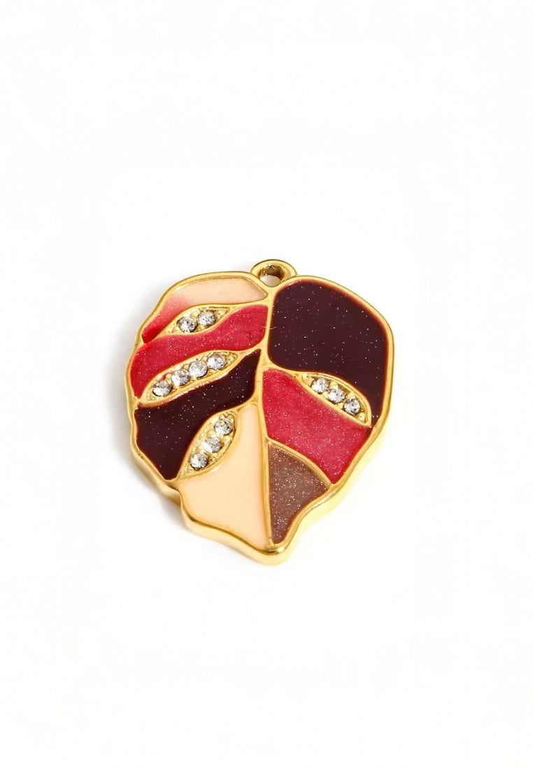 Stainless Steel Leaf Pendant Necklace