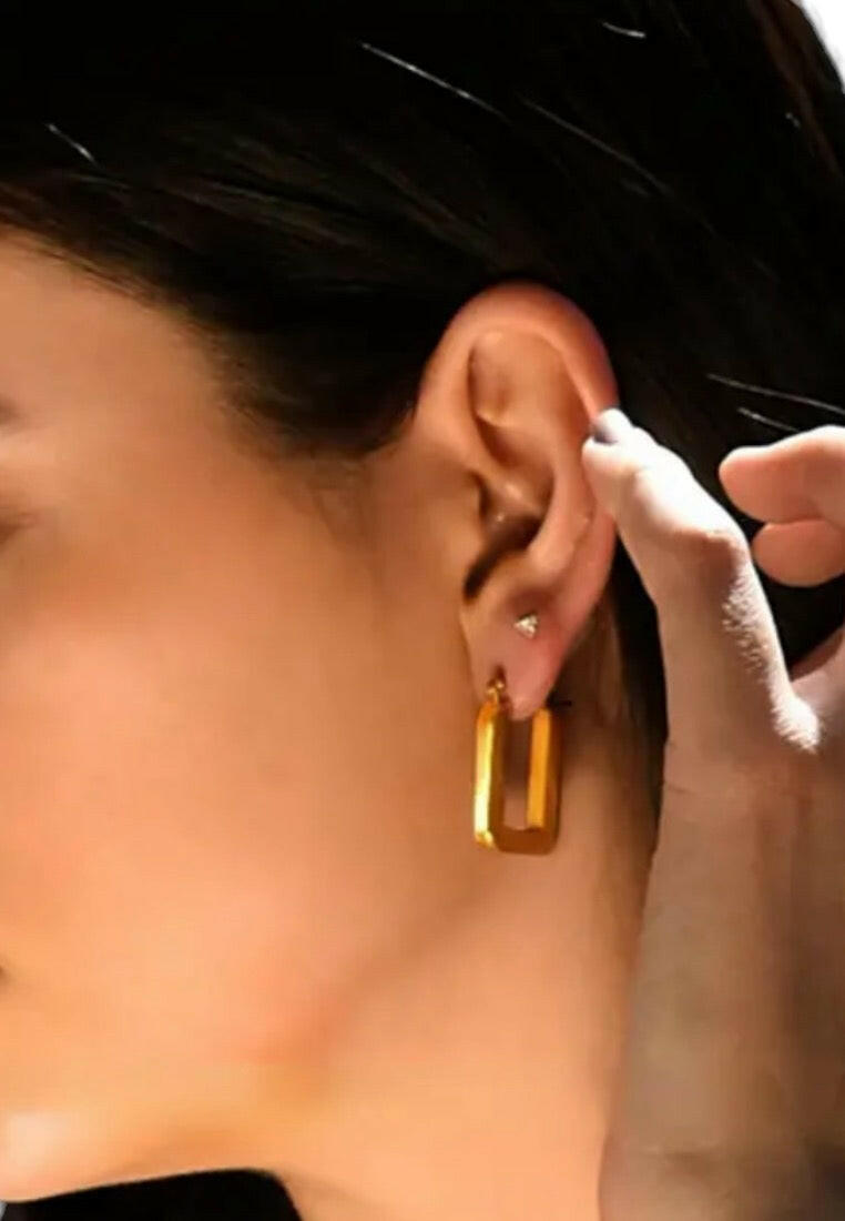 Geometric Square Earrings